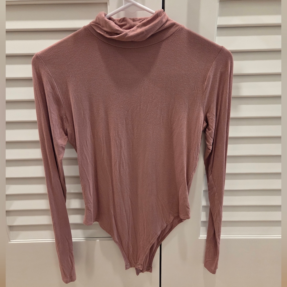 Fashion Nova Mauve Long Sleeve Bodysuit